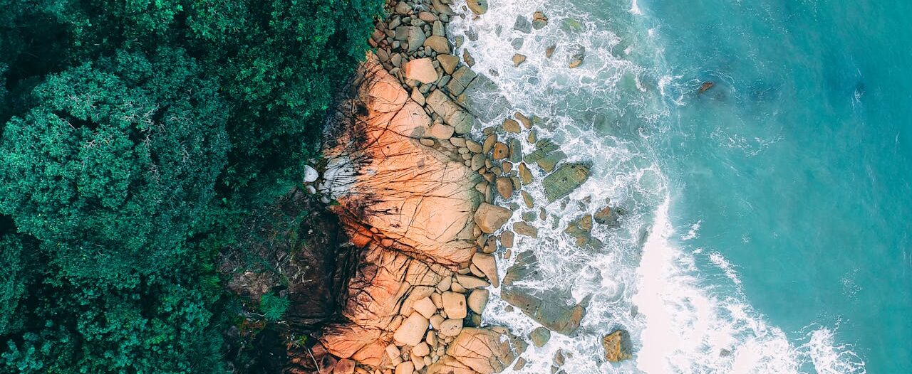 Aerial Photography of Island